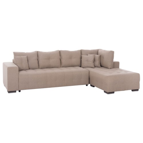 ΓΩΝΙΑΚΟΣ ΚΑΝΑΠΕΣ-ΚΡΕΒΑΤΙ ΜΕ ΑΠΟΘ.ΧΩΡΟ TRENDSTON HM3302.03R ΜΠΕΖ ΥΦΑΣΜΑ 298x177x95Υεκ