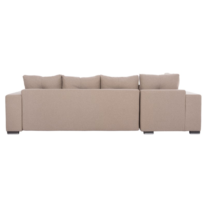ΓΩΝΙΑΚΟΣ ΚΑΝΑΠΕΣ-ΚΡΕΒΑΤΙ ΜΕ ΑΠΟΘ.ΧΩΡΟ TRENDSTON HM3302.03L ΜΠΕΖ ΥΦΑΣΜΑ 298x177x95Υεκ