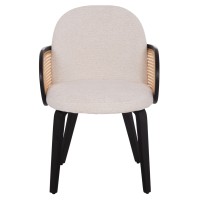 Σετ-2Τεμ.ΠΟΛΥΘΡΟΝΑ ΤΡΑΠΕΖΑΡΙΑΣ BECKER HM18246.02 PLYWOOD ΜΑΥΡΟ--ΕΚΡΟΥ ΥΦΑΣΜΑ 54x62x79Υεκ.