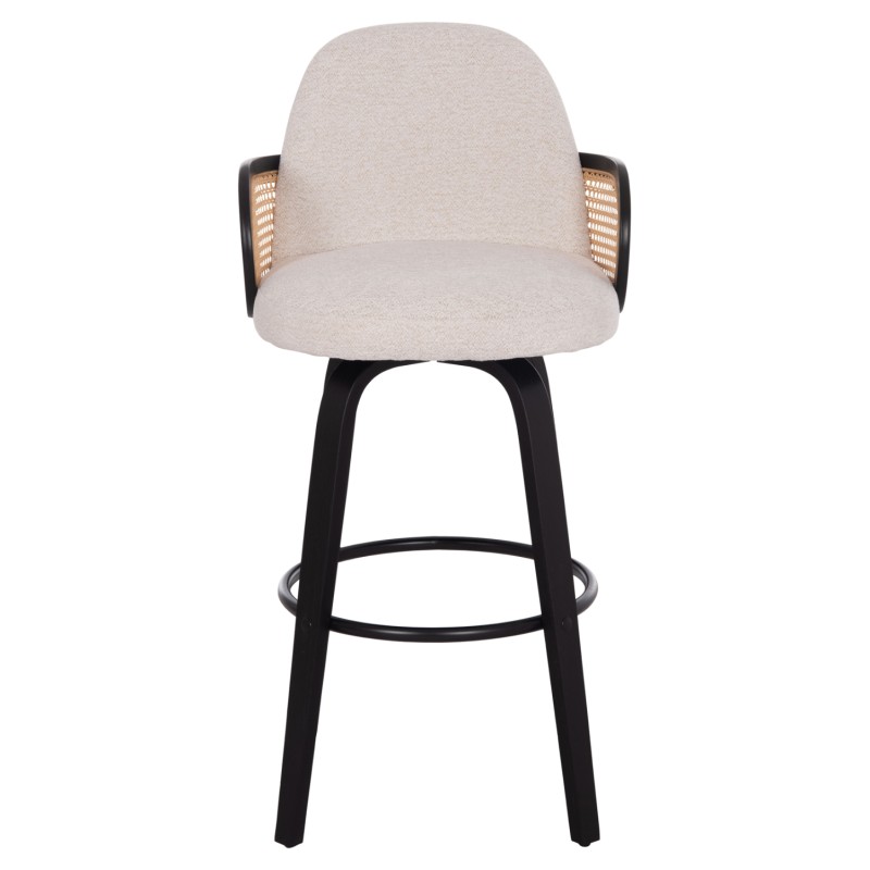 Σετ-2Τεμ.ΣΚΑΜΠΟ ΜΠΑΡ ΠΕΡΙΣΤΡΕΦΟΜΕΝΟ BECKER HM18251.02 PLYWOOD ΜΑΥΡΟ--ΕΚΡΟΥ ΥΦΑΣΜΑ 50x52x100Υ