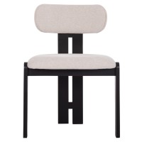ΚΑΡΕΚΛΑ ΤΡΑΠΕΖΑΡΙΑΣ KARVO HM18252.02 ΕΚΡΟΥ ΥΦΑΣΜΑ--ΞΥΛΟ ΣΕ ΜΑΥΡΟ 57x50x78,5Υεκ.
