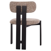 ΚΑΡΕΚΛΑ ΤΡΑΠΕΖΑΡΙΑΣ KARVO HM18252.03 ΚΑΦΕ ΥΦΑΣΜΑ--ΞΥΛΟ ΣΕ ΜΑΥΡΟ 57x50x78,5Υεκ.