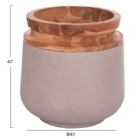 ΔΙΑΚΟΣΜΗΤΙΚΑ ΒΑΖΑ ΔΑΠΕΔΟΥ 2ΤΜΧ LINTER HM21140.04 FIBER CEMENT TAUPE-ΞΥΛΟ ΤΕΑΚ 47Υ & 60Υεκ