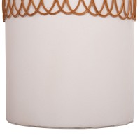 ΒΟΗΘΗΤΙΚΟ ΤΡΑΠΕΖΙ PRILEP HM18159.02 FIBER CEMENT ΛΕΥΚΟ & RATTAN--Φ60x76,5Υεκ