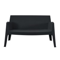 ΚΑΝΑΠΕΣ 2-ΘΕΣΙΟΣ ΠΟΛΥΠΡΟΠΥΛΕΝΙΟΥ SLEEK HM6366.02 ΧΡΩΜΑ ΜΑΥΡΟ 133x68x73Υεκ.