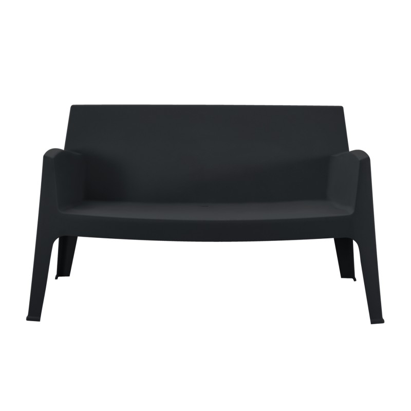 ΚΑΝΑΠΕΣ 2-ΘΕΣΙΟΣ ΠΟΛΥΠΡΟΠΥΛΕΝΙΟΥ SLEEK HM6366.02 ΧΡΩΜΑ ΜΑΥΡΟ 133x68x73Υεκ.
