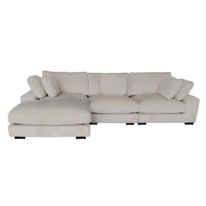 ΚΑΝΑΠΕΣ ΑΡΙΣΤΕΡΗ ΓΩΝΙΑ CRANFIELD HM3287.02L ΜΠΕΖ ΡΙΓΕ ΥΦΑΣΜΑ 315x167(γωνία)x67Υεκ.