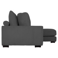 ΚΑΝΑΠΕΣ ΔΕΞΙΑ ΓΩΝΙΑ CRANFIELD HM3287.01R ΓΚΡΙ ΡΙΓΕ ΥΦΑΣΜΑ 315x167(γωνία)x67Υεκ.