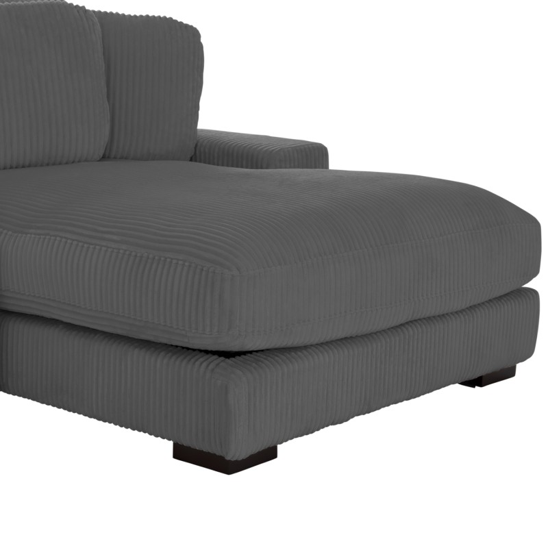 ΚΑΝΑΠΕΣ ΔΕΞΙΑ ΓΩΝΙΑ CRANFIELD HM3287.01R ΓΚΡΙ ΡΙΓΕ ΥΦΑΣΜΑ 315x167(γωνία)x67Υεκ.