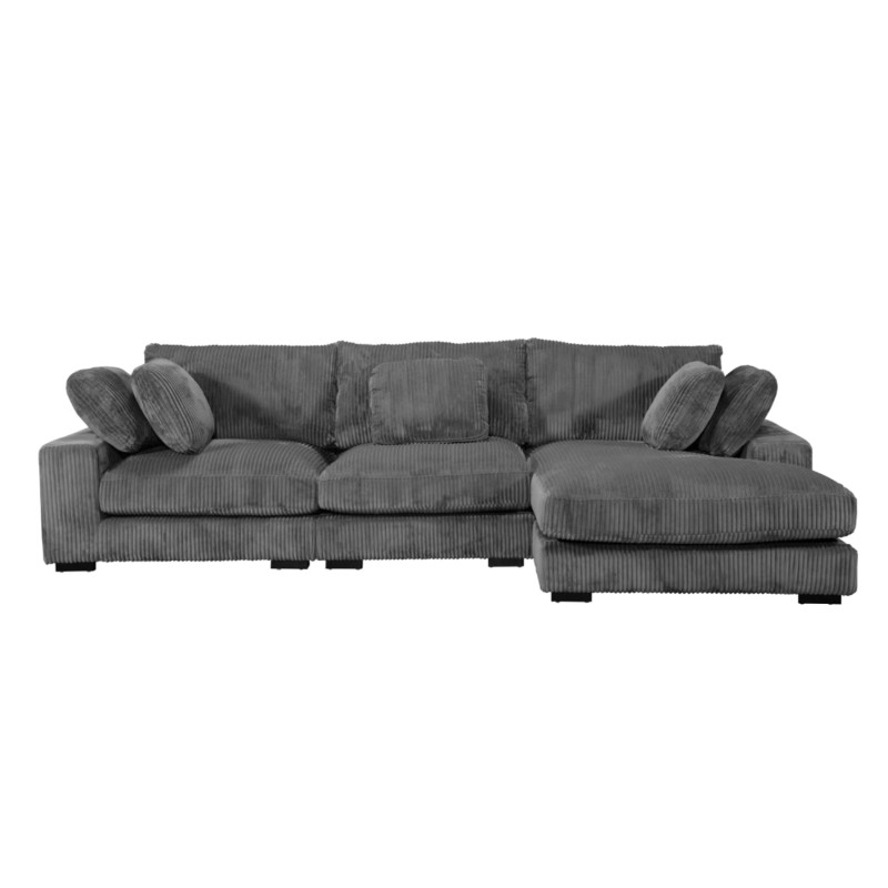 ΚΑΝΑΠΕΣ ΔΕΞΙΑ ΓΩΝΙΑ CRANFIELD HM3287.01R ΓΚΡΙ ΡΙΓΕ ΥΦΑΣΜΑ 315x167(γωνία)x67Υεκ.