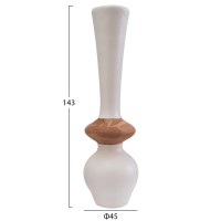 ΔΙΑΚΟΣΜΗΤΙΚΟ ΒΑΖΟ ΔΑΠΕΔΟΥ NEBULA HM4660.02M FIBER CEMENT ΛΕΥΚΟ--ΞΥΛΟ ΤΕΑΚ Φ45x148Υεκ