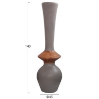 ΔΙΑΚΟΣΜΗΤΙΚΟ ΒΑΖΟ ΔΑΠΕΔΟΥ NEBULA HM4660.05M FIBER CEMENT TAUPE--ΞΥΛΟ ΤΕΑΚ Φ45x148Υεκ