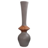 ΔΙΑΚΟΣΜΗΤΙΚΟ ΒΑΖΟ ΔΑΠΕΔΟΥ NEBULA HM4660.05M FIBER CEMENT TAUPE--ΞΥΛΟ ΤΕΑΚ Φ45x148Υεκ