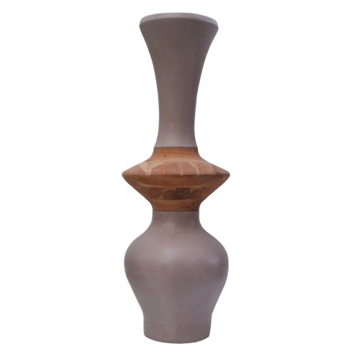 ΔΙΑΚΟΣΜΗΤΙΚΟ ΒΑΖΟ ΔΑΠΕΔΟΥ NEBULA HM4660.05S FIBER CEMENT TAUPE--ΞΥΛΟ ΤΕΑΚ Φ45x115Υεκ