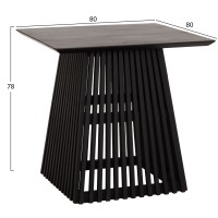 ΤΡΑΠΕΖΙ ΤΡΑΠΕΖΑΡΙΑΣ ΤΕΤΡΑΓΩΝΟ FRANTZ HM9458.02 MINDI ΞΥΛΟ ΜΑΥΡΟ 80x80x78Yεκ.