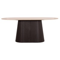 ΤΡΑΠΕΖΙ ΟΒΑΛ CATER HM18320 ΚΕΡΑΜΙΚΟ TOP ΟΨΗ ΤΡΑΒΕΡΤΙΝΑΣ-MDF ΒΑΣΗ 180x90x74Υεκ