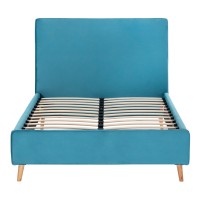 ΚΡΕΒΑΤΙ ΜΕ ΣΤΡΩΜΑ MAYLIN HM21281.02 ΤΙΡΚΟΥΑΖ ΒΕΛΟΥΔΟ--ΓΙΑ 120x200εκ