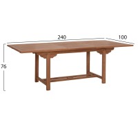 TΡΑΠΕΖΙ ΤΡΑΠΕΖΑΡΙΑΣ ΑΝΟΙΓΟΜΕΝΟ CRANDER HM6376 ΞΥΛΟ TEAK ΣΕ ΦΥΣΙΚΟ 180-240x100x76Υεκ