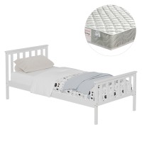 ΚΡΕΒΑΤΙ ΠΑΙΔΙΚΟ ΜΕ ΣΤΡΩΜΑ GIMLY HM21300.01 ΞΥΛΟ ΠΕΥΚΟΥ ΣΕ ΛΕΥΚΟ ΓΙΑ ΣΤΡΩΜΑ 90x190εκ