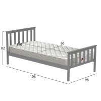 ΚΡΕΒΑΤΙ ΠΑΙΔΙΚΟ ΜΕ ΣΤΡΩΜΑ GIMLY HM21300.02 ΞΥΛΟ ΠΕΥΚΟΥ ΣΕ ΓΚΡΙ- ΓΙΑ ΣΤΡΩΜΑ 90x190εκ
