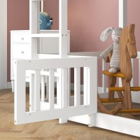 ΚΟΥΚΕΤΑ ΠΑΙΔΙΚΗ ΜΕ ΠΑΡΚΑΚΙ PLAYKID HM21312.01 ΞΥΛΟ ΠΕΥΚΟΥ ΛΕΥΚΟ--ME ΣΤΡΩΜΑ 90x190εκ
