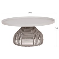 ΣΕΤ ΣΑΛΟΝΙ 5ΤΜΧ DRISCOLL ΗM6473.02 IVORY ΑΛΟΥΜΙΝΙΟ--ΜΠΕΖ ΣΧΟΙΝΙ & OLEFIN ΥΦΑΣΜΑ