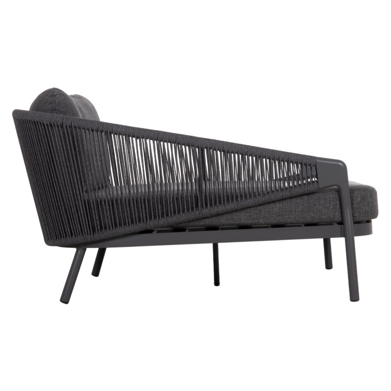 DAYBED ΣΕΙΡΑ XANTION ΗM6474.01 ΣΚΟΥΡΟ ΓΚΡΙ ΑΛΟΥΜΙΝΙΟ-ΣΧΟΙΝΙ-OLEFIN 157x147x88Υεκ