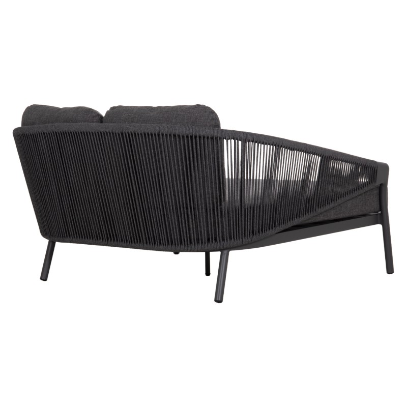 DAYBED ΣΕΙΡΑ XANTION ΗM6474.01 ΣΚΟΥΡΟ ΓΚΡΙ ΑΛΟΥΜΙΝΙΟ-ΣΧΟΙΝΙ-OLEFIN 157x147x88Υεκ