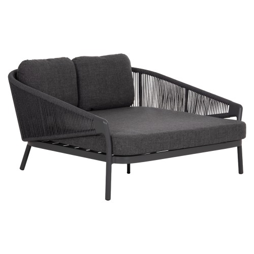 DAYBED ΣΕΙΡΑ XANTION ΗM6474.01 ΣΚΟΥΡΟ ΓΚΡΙ ΑΛΟΥΜΙΝΙΟ-ΣΧΟΙΝΙ-OLEFIN 157x147x88Υεκ