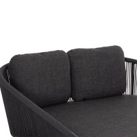 DAYBED ΣΕΙΡΑ XANTION ΗM6474.01 ΣΚΟΥΡΟ ΓΚΡΙ ΑΛΟΥΜΙΝΙΟ-ΣΧΟΙΝΙ-OLEFIN 157x147x88Υεκ