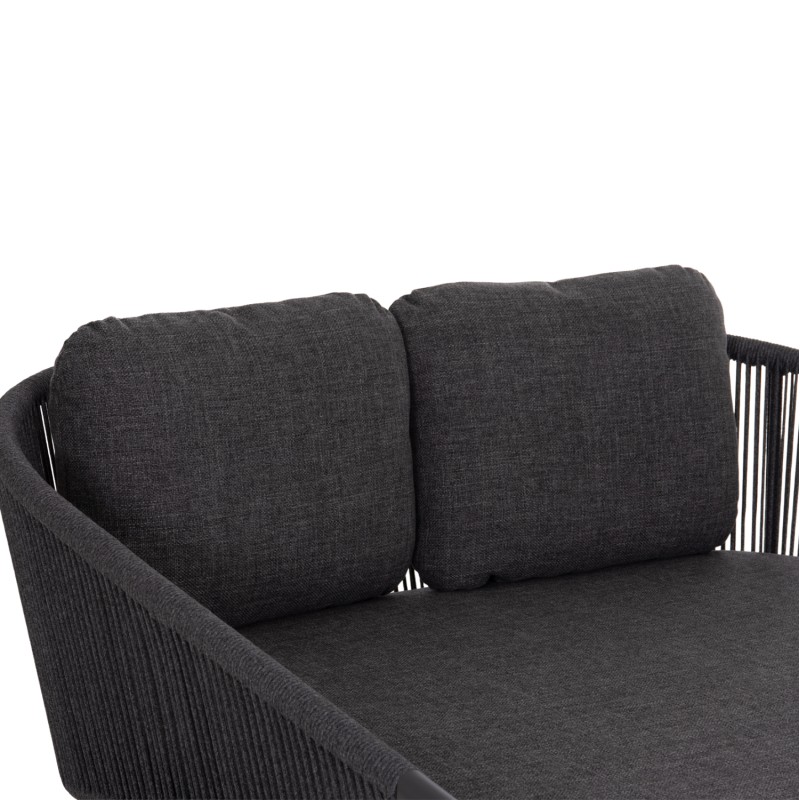 DAYBED ΣΕΙΡΑ XANTION ΗM6474.01 ΣΚΟΥΡΟ ΓΚΡΙ ΑΛΟΥΜΙΝΙΟ-ΣΧΟΙΝΙ-OLEFIN 157x147x88Υεκ