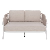DAYBED ΣΕΙΡΑ XANTION HM6474.02 ΛΕΥΚΟ ΑΛΟΥΜΙΝΙΟ--ΣΧΟΙΝΙ--OLEFIN 157x147x88Υεκ