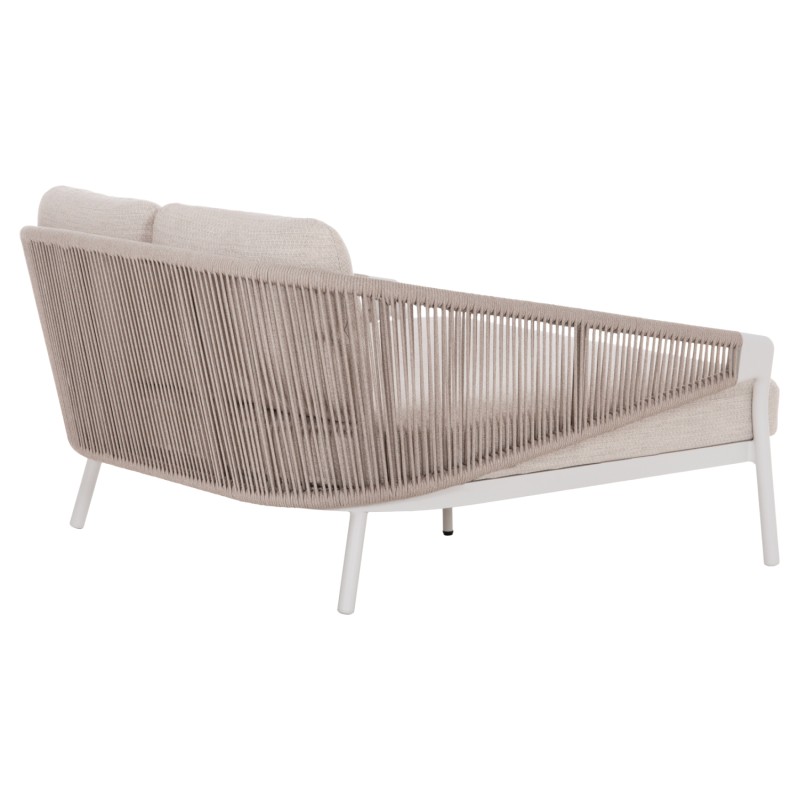 DAYBED ΣΕΙΡΑ XANTION HM6474.02 ΛΕΥΚΟ ΑΛΟΥΜΙΝΙΟ--ΣΧΟΙΝΙ--OLEFIN 157x147x88Υεκ