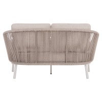 DAYBED ΣΕΙΡΑ XANTION HM6474.02 ΛΕΥΚΟ ΑΛΟΥΜΙΝΙΟ--ΣΧΟΙΝΙ--OLEFIN 157x147x88Υεκ