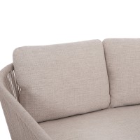 DAYBED ΣΕΙΡΑ XANTION HM6474.02 ΛΕΥΚΟ ΑΛΟΥΜΙΝΙΟ--ΣΧΟΙΝΙ--OLEFIN 157x147x88Υεκ