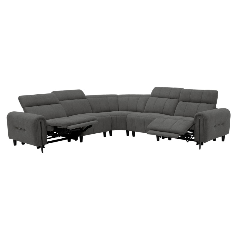 ΓΩΝΙΑΚΟΣ ΚΑΝΑΠΕΣ ΜΕ RECLINE ORACLE HM3290.01 ΓΚΡΙ ΥΦΑΣΜΑ 260x260x90(κάθισμα)x94Υεκ.
