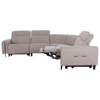 ΓΩΝΙΑΚΟΣ ΚΑΝΑΠΕΣ ΜΕ RECLINE ORACLE HM3290.02 ΜΠΕΖ ΥΦΑΣΜΑ 260x260x90(κάθισμα)x94Υεκ.