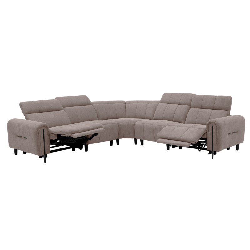 ΓΩΝΙΑΚΟΣ ΚΑΝΑΠΕΣ ΜΕ RECLINE ORACLE HM3290.02 ΜΠΕΖ ΥΦΑΣΜΑ 260x260x90(κάθισμα)x94Υεκ.