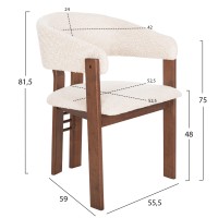 ΣΕΤ ΤΡΑΠΕΖΑΡΙΑΣ 7ΤΜΧ ZARRA HM21338.01 ΤΡΑΠΕΖΙ ΑΠΟ MDF--ΚΑΡΕΚΛΕΣ ΜΕ ΜΠΟΥΚΛΕ ΥΦΑΣΜΑ