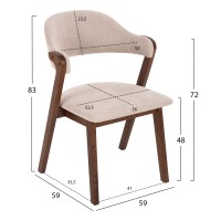 ΣΕΤ ΤΡΑΠΕΖΑΡΙΑΣ 9ΤΜΧ RIDER HM21341 ΤΡΑΠΕΖΙ ΑΠΟ MDF--ΚΑΡΕΚΛΕΣ RUBBERWOOD & ΥΦΑΣΜΑ