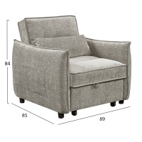 ΠΟΛΥΘΡΟΝΑ-ΚΡΕΒΑΤΙ ORYN HM3307.03 ΜΠΕΖ ΥΦΑΣΜΑ 89x85x84Υεκ.