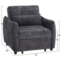 ΠΟΛΥΘΡΟΝΑ-ΚΡΕΒΑΤΙ ORYN HM3307.01 ΓΚΡΙ ΥΦΑΣΜΑ 85x88x78Υεκ.