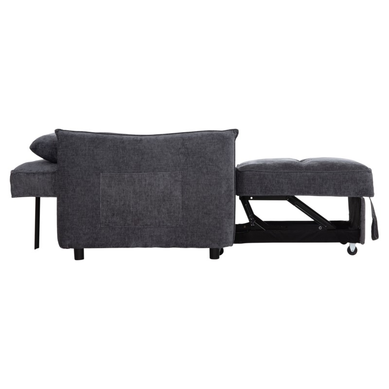 ΠΟΛΥΘΡΟΝΑ-ΚΡΕΒΑΤΙ ORYN HM3307.01 ΓΚΡΙ ΥΦΑΣΜΑ 85x88x78Υεκ.