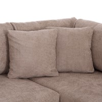 ΚΑΝΑΠΕΣ ΚΡΕΒΑΤΙ ΔΕΞΙΑ ΓΩΝΙΑ ZENORA HM3337.03R ΜΠΕΖ ΥΦΑΣΜΑ 303x214x80Υεκ