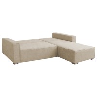 ΚΑΝΑΠΕΣ ΚΡΕΒΑΤΙ ΑΝΑΣΤΡΕΨΙΜH ΓΩΝΙΑ CORNERA HM3335.03 ΜΠΕΖ ΥΦΑΣΜΑ 269x155x89Yεκ