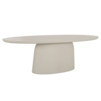 ΤΡΑΠΕΖΙ ΤΡΑΠΕΖΑΡΙΑΣ FIBER CEMENT ΟΒΑΛ BRECCAN HM6577.02 ΜΠΕΖ 240x100x75Υεκ.