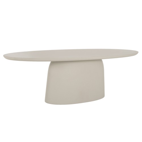 ΤΡΑΠΕΖΙ ΤΡΑΠΕΖΑΡΙΑΣ FIBER CEMENT ΟΒΑΛ BRECCAN HM6577.02 ΜΠΕΖ 240x100x75Υεκ.