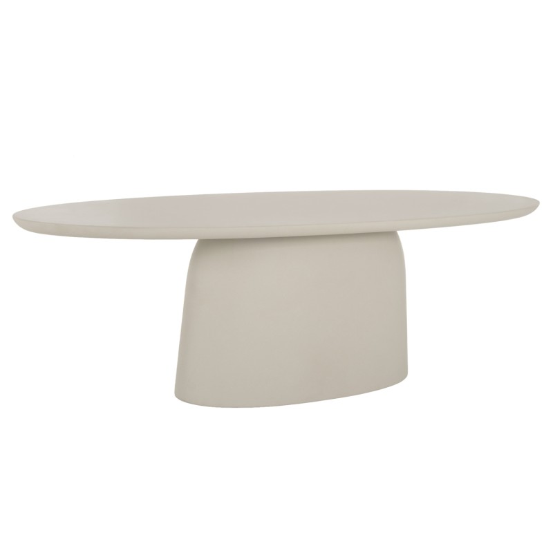 ΤΡΑΠΕΖΙ ΤΡΑΠΕΖΑΡΙΑΣ FIBER CEMENT ΟΒΑΛ BRECCAN HM6577.02 ΜΠΕΖ 240x100x75Υεκ.
