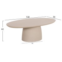 ΤΡΑΠΕΖΙ ΣΑΛΟΝΙΟΥ FIBER CEMENT ΟΒΑΛ BRECCAN HM6594.02 ΜΠΕΖ 130x70x42Υεκ