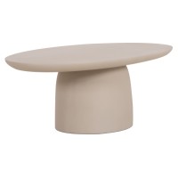 ΤΡΑΠΕΖΙ ΣΑΛΟΝΙΟΥ FIBER CEMENT ΟΒΑΛ BRECCAN HM6594.02 ΜΠΕΖ 130x70x42Υεκ